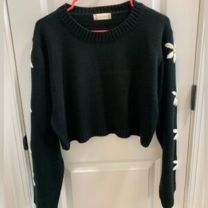 Altard State Cropped Black Sweater Size Medium